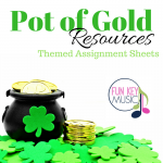 Pot of Gold Resources: Themed Assignment Sheets